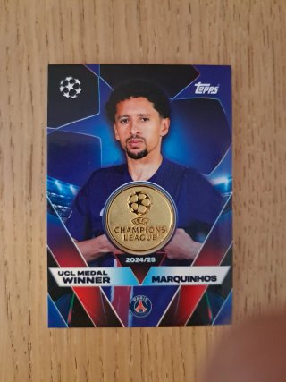 Cromo Topps Marquinhos UCL Medal Winner 2024/25