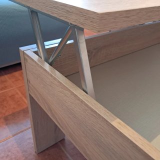 Mesa de centro elevable madera