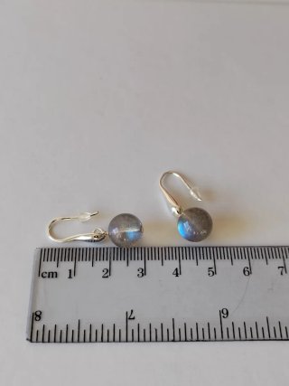 Pendientes plata y labradorita