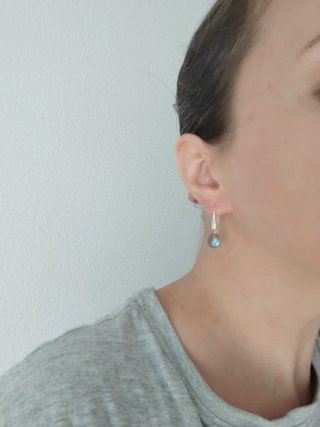 Pendientes plata y labradorita