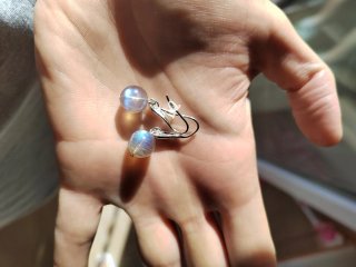 Pendientes plata y labradorita