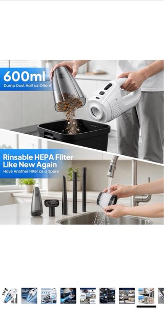 Aspirador de Mano Portátil Ultra Potente NUEVO