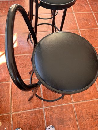 Set de 3 Taburetes de Bar Negros