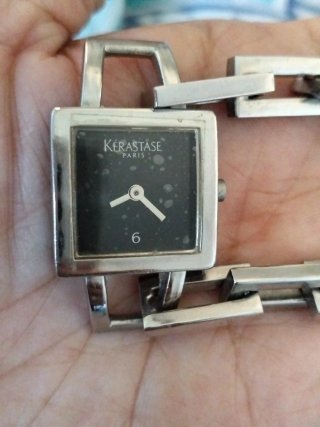 Reloj Kérastase Mujer Negro y Plateado