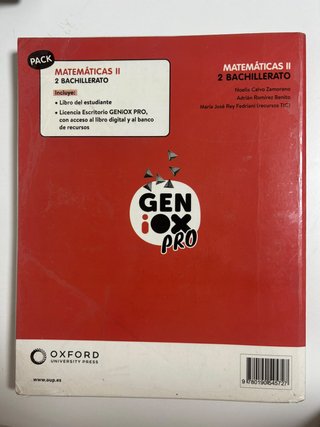 Matemáticas II 2 Bachillerato : Geniox