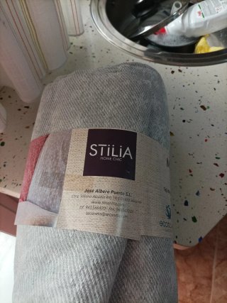 Colcha Multiusos Copos Gris Jacquard