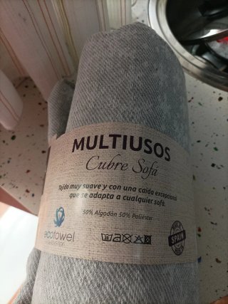 Colcha Multiusos Copos Gris Jacquard