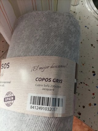 Colcha Multiusos Copos Gris Jacquard