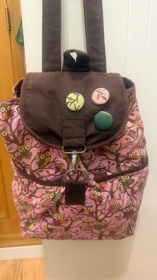 Mochila con estampado de búhos