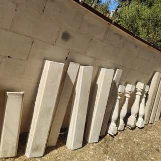 Depósito de agua y andamios