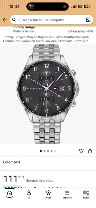Reloj Tommy Hilfiger Plateado 1791707