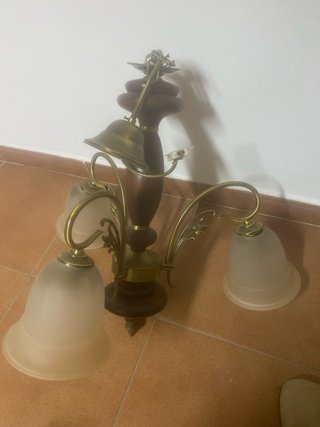 Lámpara de Techo Clásica Madera y Metal