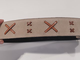 Cinturón de Mujer Beige con Hebilla Decorada