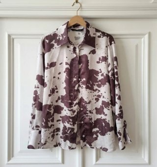 Camisa saten estampada Zara XS-S