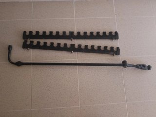 Soporte cañas pesca inglesa + apoyacañas