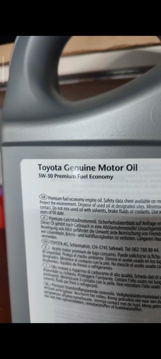 2 Garrafas Aceite Toyota 5W-30