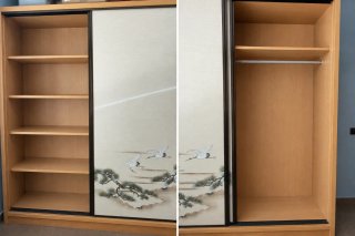Armario japonés puertas correderas pintado a mano