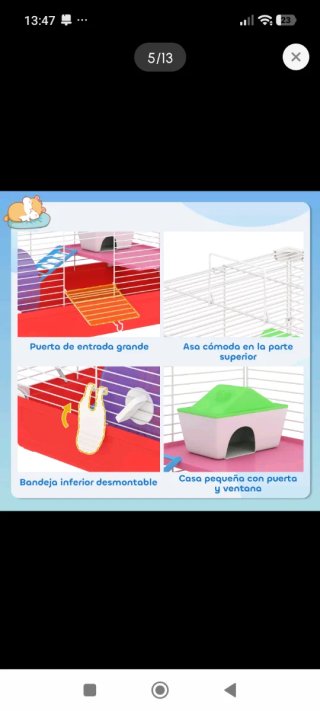 Jaula para Hámster con Accesorios