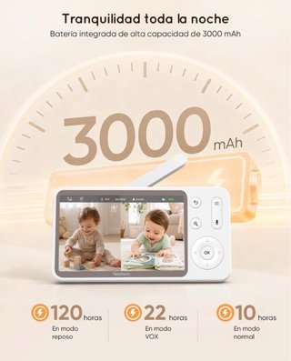 Cámara Vigilancia Bebé 3MP sin WiFi 2.4G