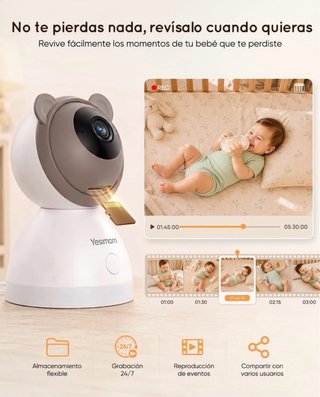 Cámara Vigilancia Bebé 3MP sin WiFi 2.4G