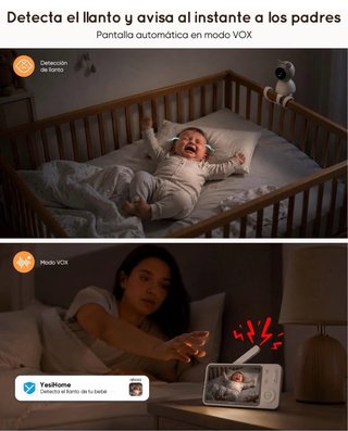 Cámara Vigilancia Bebé 3MP sin WiFi 2.4G