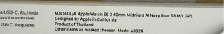 Apple Watch SE 3 40mm 2026 Azul Medianoche