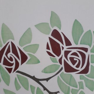Azulejo Antiguo Modernista Floral