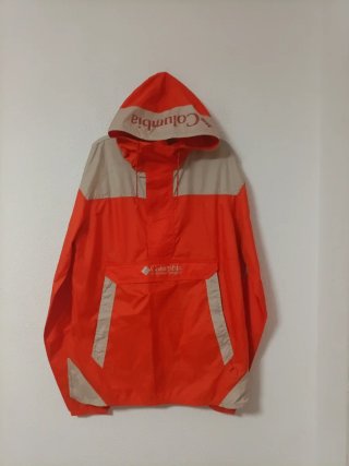 Cortavientos Columbia Naranja y Beige