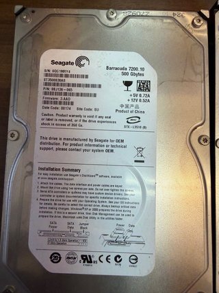 Lote de discos duros Seagate 500GB HDD