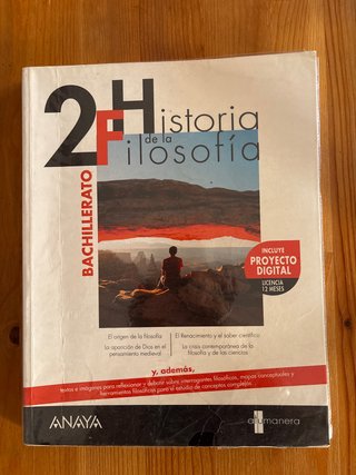 Libro de Historia de la Filosofía, 2 Bachillerato
