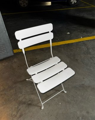Silla Plegable de Exterior Blanca