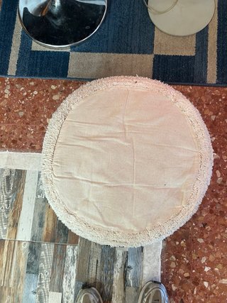 Puf Redondo Beige Welcome to the Jungle