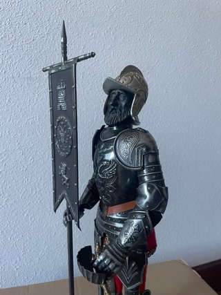 2 Figuras Conquistador Armadura Metal