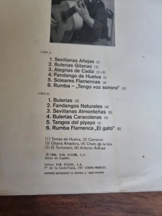 Vinilo 1a grabación de Camarón
