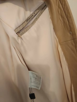 Abrigo de Piel Beige