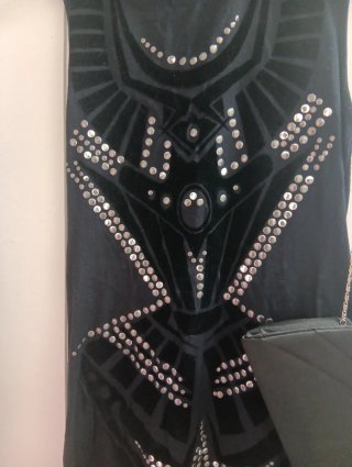 Conjunto de Vestido y Bolso Negro
