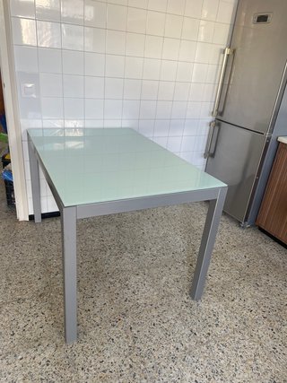 Mesa cristal y metal Mobliberica
