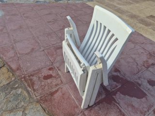 Hamacas de piscina blancas