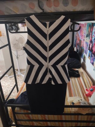 Vestido de niña rayas y negro
