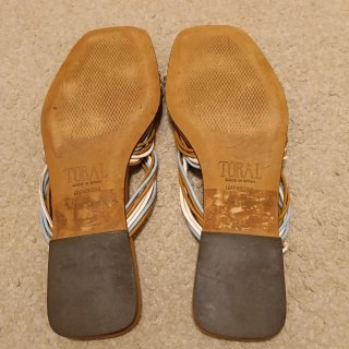 Sandalias tiras mujer piel.N.37.Toral