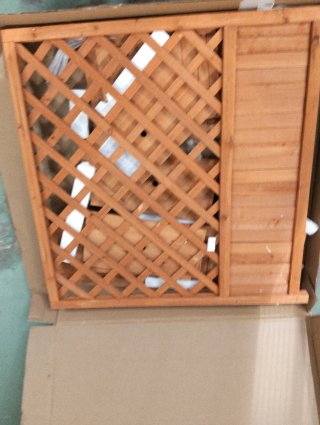 COSTWAY Jardinera con Enrejado de Madera