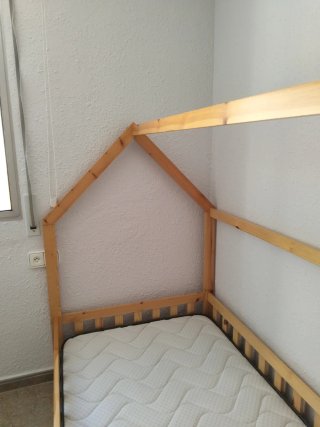 Cama infantil casita madera