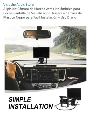 ​Cámara de Marcha Atrás Inalámbrica HD + Monitor 7