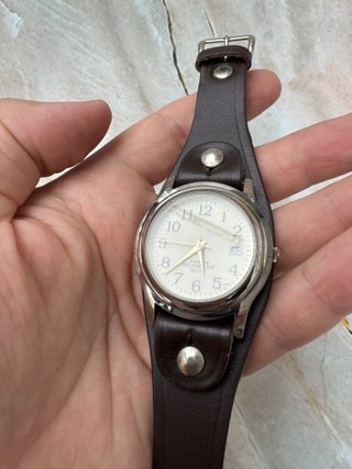 Reloj Vintage de Cuarzo con Correa de Piel