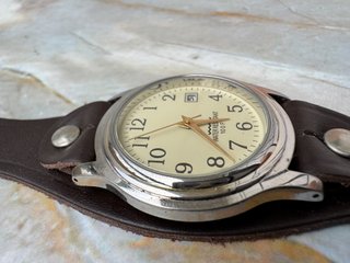 Reloj Vintage de Cuarzo con Correa de Piel