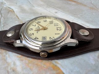 Reloj Vintage de Cuarzo con Correa de Piel