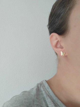 Pendientes mariposa y circonitas