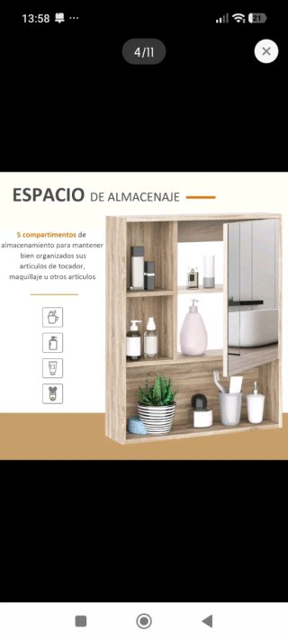 Armario con Espejo para Baño o Camper