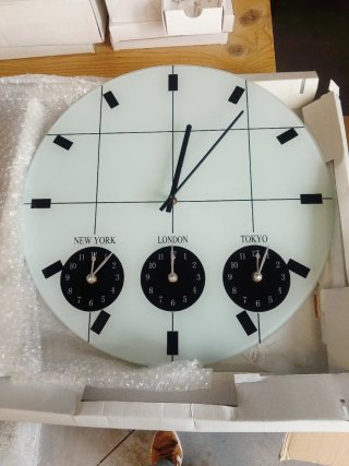 Reloj de Pared New York-London-Tokyo 45cm diámetro