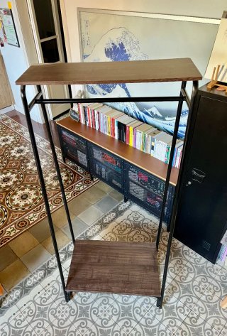Perchero estilo industrial madera y metal
